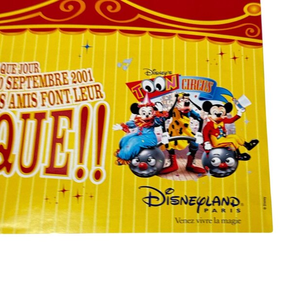Paris Disneyland Circus Cirque Flyer Paris France 2001 Mickey and His Friends - Picture 4 of 6